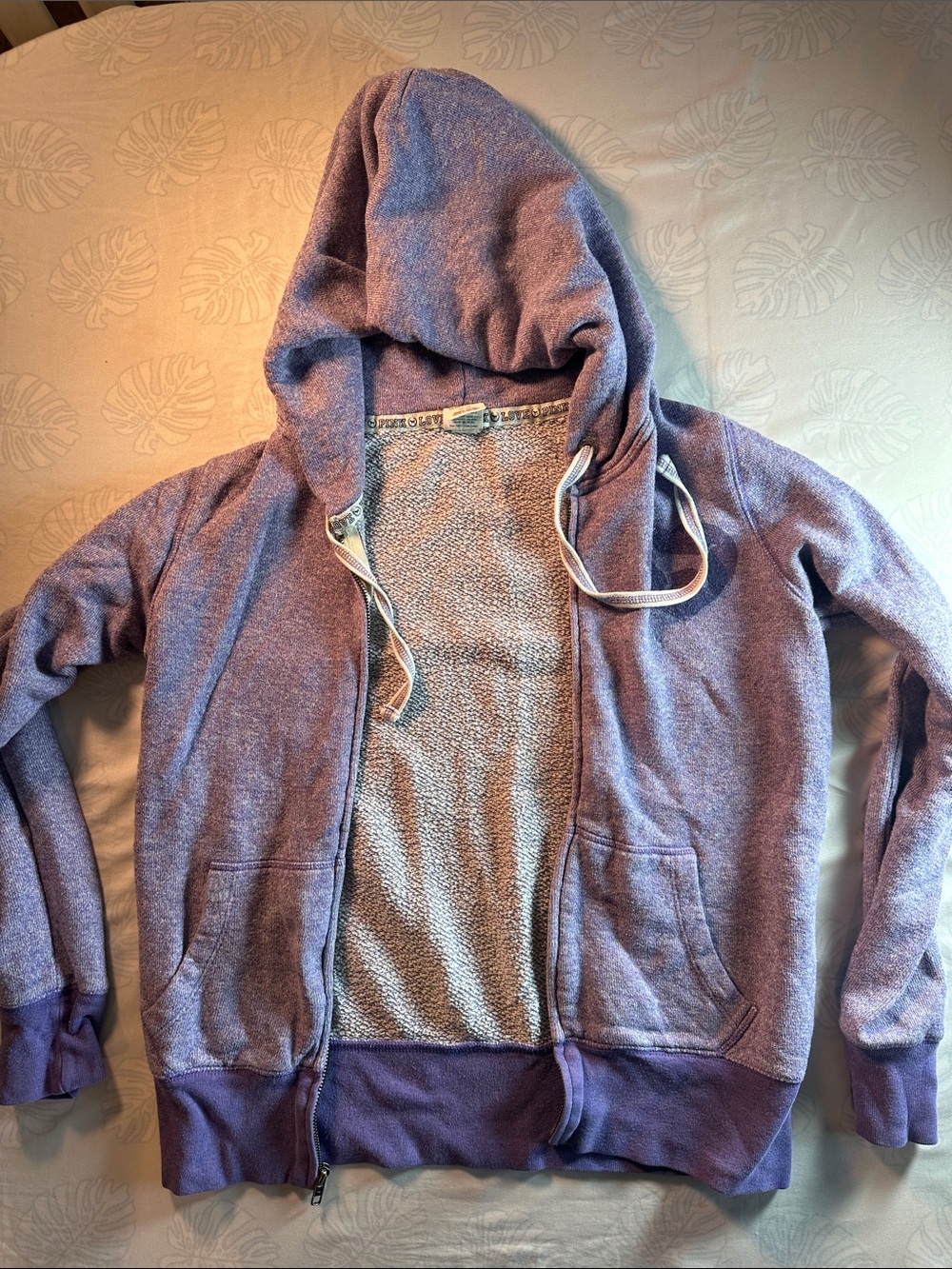 Victoria's Secret PINK Heathered Lavender Zip Hoodie